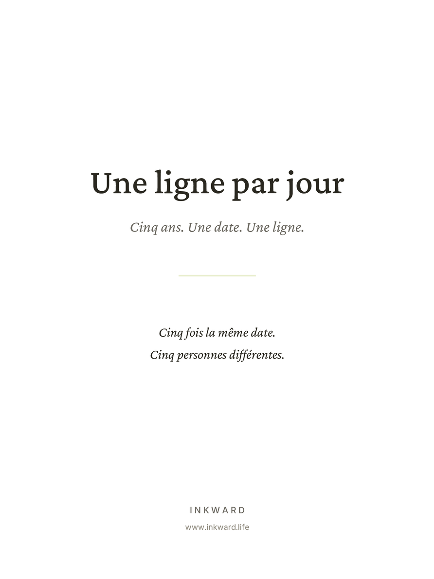Couverture du modèle &laquo;&nbsp;Une ligne par jour&nbsp;&raquo; pour reMarkable